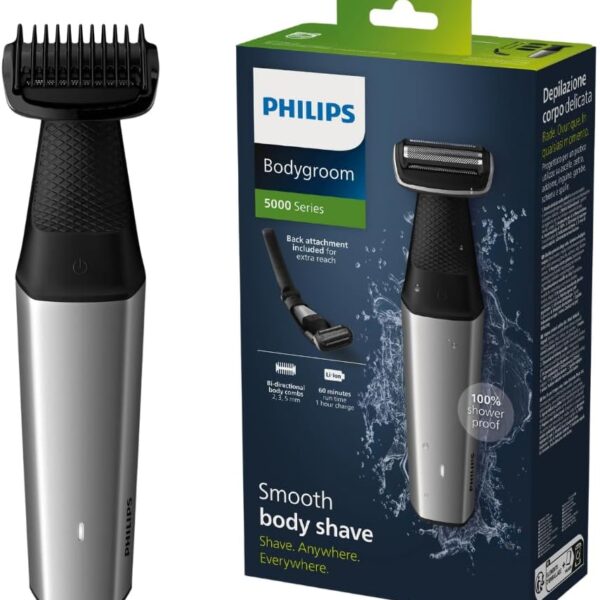 Philips Bodygroom Series 5000, Back attachment, Showerproof, LiON, 60 min runtime, BG5021/15