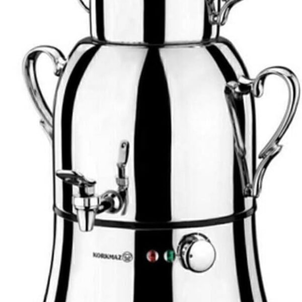 Korkmaz Nosta Electrical Samovar Inox, Stainless Steel, A334