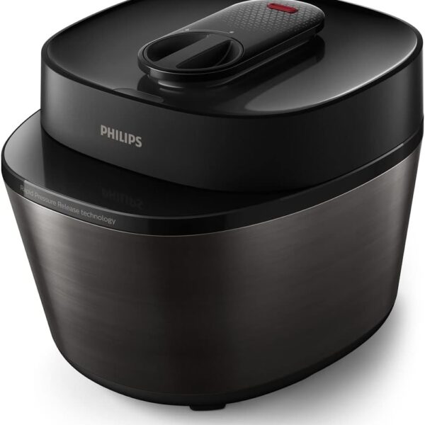 Philips All-in-One Cooker Pressurized - 5L Capacity, Digital TouchScreen, Pre-set Cooking Programs - HD2151/56 Black