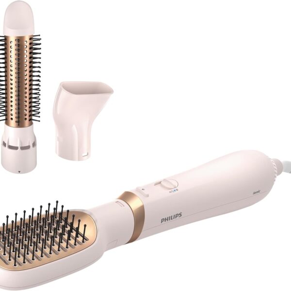 Philips 3000 Series Air Styler for Drying and Styling with Ionic Care, 800W, 3 Heat Settings, 4 attachments, BHA310/03 - Rose/Gold