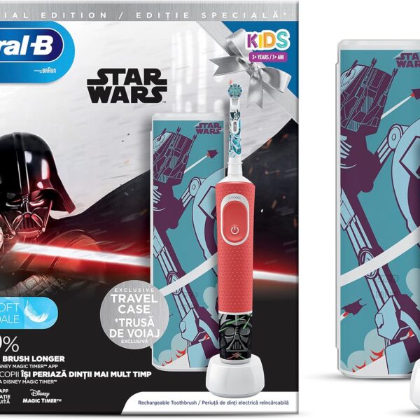 Oral-B D200 Kids Electric Toothbrush Star Wars, With Travel Case Special Edition
