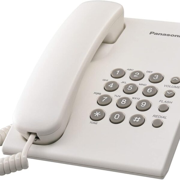 Panasonic Corded Telephone - White Kx-Ts500