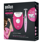 Braun Silk-epil 3 SE 3420-INT VER Epilator Raspberry Pink with 2 Extras