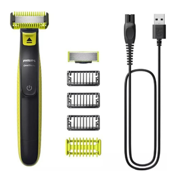 Philips OneBlade | Dual-Sided Blade | Unique OneBlade Technology | Long Lasting Battery | Waterproof | Electric Beard Trimmer, Shaver | Face + Body | QP2824