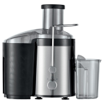 KENWOOD Juicer 300W Stainless Steel Juice Extractor with 65mm Wide Feed Tube,2 Speed, Transparent Juice Jug, Pulp Container, Anti Drip for Home, Office Restaurant & Cafeteria JEM01.000BK Silver/Black