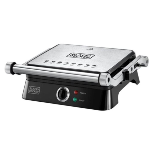 Black+Decker 1400W Contact Grill With Full Flat Grill For Barbecue - CG1400-B5