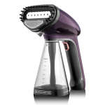 BLACK+DECKER Portable Garment Steamer With Universal Bottle Adaptor 1500W Dark Purple HST1500-B5