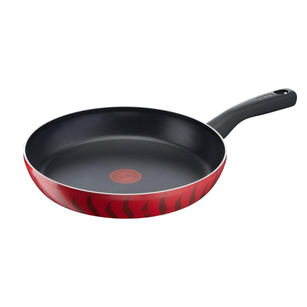 Tefal Tempo Flame 26 Cm Frypan, With Thermo Spot, Red, Aluminum, C3040583