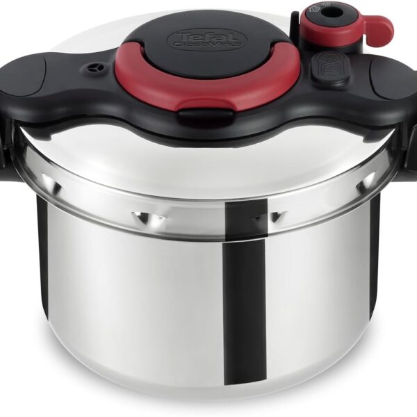 TEFAL Pressure Cooker| Clipso Minut Easy 6L|Express Cooking|Vitamins Preserved|One-Handed Opening/Closing|Made in France|Safe|Full Compatibility With All Stovetops|2 Years Warranty|P4620768