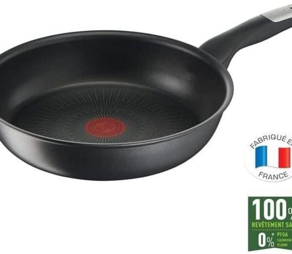 TEFAL Frying Pan | UNLIMITED frypan 26 cm | Scratch resistance | 100% safe non stick coating | Thermo signal™ | Perfect searing | Made in France | Induction | 2 Years Warranty | G2550502