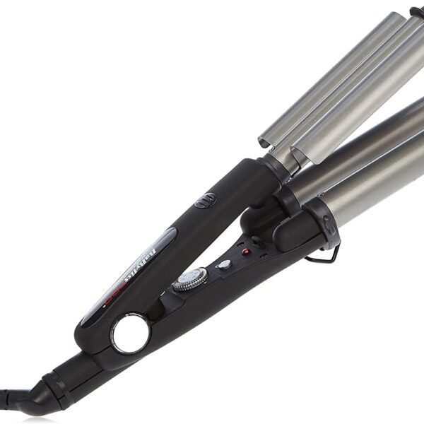 BaBylissPRO Triple Barrel Waver With Titanium-Tourmaline Coating, Perfect Heat Distribution and Optimum Heat Stability, Perfect Waver For Gorgeous and Glamours Waves | 19 & 22mm