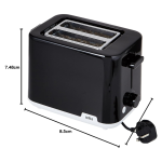 Braun Breakfast - Toaster Ht 1010 Bk, 2 Slots, 8 Browning Settings, Bun Warmer, 900 Watts, Black.