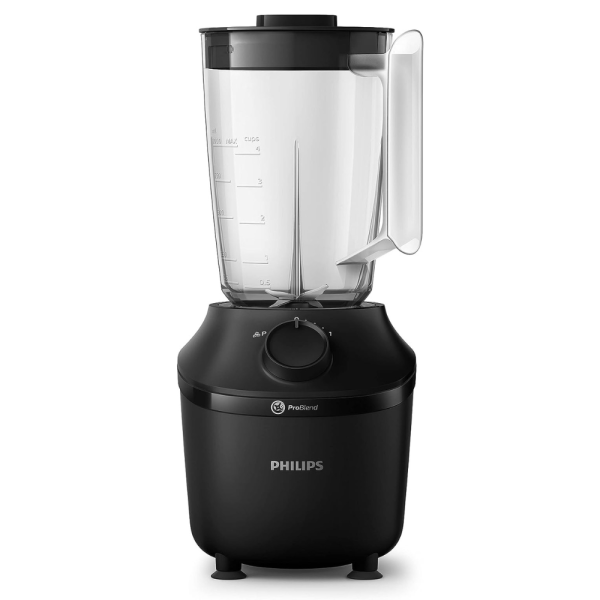 Philips Blender 3000 Series, ProBlend System, 1.9L Maximum Capacity, 1L Effective Capacity, 450W, 1 Speed Setting + Pulse, Plastic Jar, Black, HR2041