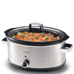 KENWOOD Slow Cooker 6.5L Slow Rice Cooker with 3 Heat Settings (Low, High & Warm), Preserves Flavour, Herbs & Spices are Absorbed Well, Meat Becomes Extremely Tender SCM70.000SS Silver