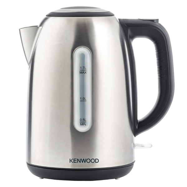 KENWOOD Stainless Steel Kettle 1.7L Cordless Electric Kettle 2200W with Auto Shut-Off & Removable Mesh Filter ZJM01.A0BK Silver/Black