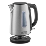 BLACK+DECKER Cordless Electric Kettle, 2200W Power, 1.7L, with Water-Level Indicator, Removable Filter & Auto Shut-Off, Stainless Steel Body, Perfect for Beverages, , JC450-B5