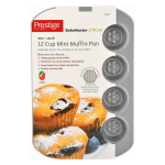 Prestige Non Stick Mini Muffin Pan, 12 Cup, Grey