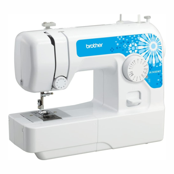 Brother Sewing Machine, JA1450NT, 14 Stitches, Automatic Needle Threader, LED Sewing Light, Instructional DVD included, White