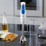 Braun Household Braun Hand Blender Multi Quick 3, 700 Watts, Power Bell Plus, Splash Control, Dual speed, whisk, 500 ML chopper, Beaker - MQ 3035