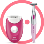 Braun Silk-epil 3 SE 3420-INT VER Epilator Raspberry Pink with 2 Extras