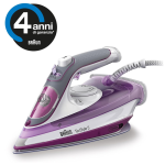 Braun Household TexStyle 5 Pro Steam Iron SI5037VI - Iron with Free glide 3D Ironing Sole, Vertical Steam, 2700 Watt, Violet,