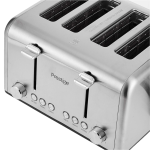 Prestige Stainless Steel. Toaster 4 Slice, Cancel, Reheat And Defrost Functions. PR54904, Silver