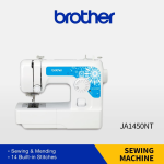 Brother Sewing Machine, JA1450NT, 14 Stitches, Automatic Needle Threader, LED Sewing Light, Instructional DVD included, White