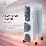 Gratus 13 Fins Oil Heater 2900W GHT1329ATB