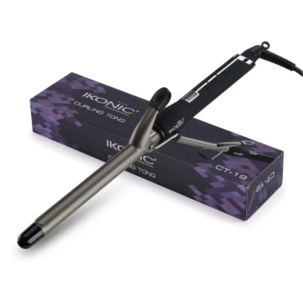 Ikonic Professional Curling Tong, Ct-19, Black