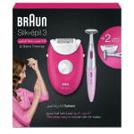 Braun Silk-epil 3 SE 3420-INT VER Epilator Raspberry Pink with 2 Extras