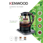 Kenwood 3-In-1 Automatic Tea Maker + Electric Glass Kettle + Drip Coffee Maker 1.2L For Home And Office Tmg70.000Cl Black/Clear