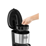 BLACK+DECKER 750W 1.25L Coffee Maker/Coffee Machine 10 Cup Glass Carafe, With Drip Stop Mechanism To Avoid Spillage And Dishwasher Safe, For Drip Coffee and Expresso Black DCM750S-B5