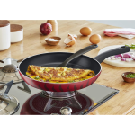 Tefal Tempo Flame 26 Cm Frypan, With Thermo Spot, Red, Aluminum, C3040583