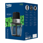 BEKO CHG 81442 BX Food Processor 400 W Stainless Steel (Brushed), Black