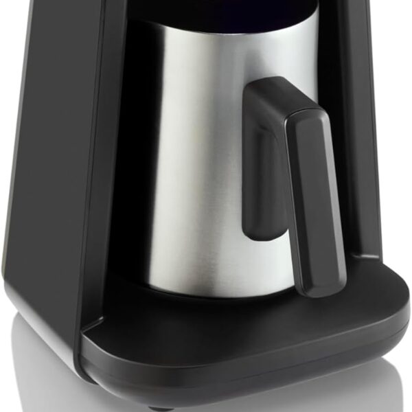 Arzum Okka rich Spin Pro New. automatic Turkish Coffee maker, Milk Drinks & Different hot beverages maker, Stainless still Pot with mixer (Silver) 1 year Manufacturing Warranty