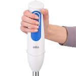 Braun Household Braun Hand Blender Multi Quick 3, 700 Watts, Power Bell Plus, Splash Control, Dual speed, whisk, 500 ML chopper, Beaker - MQ 3035