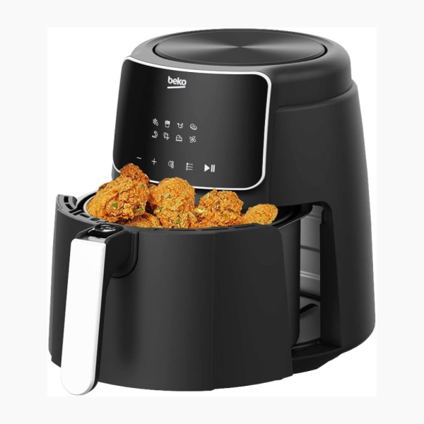 Beko Air Fryer FRL 2244B 3.9L Capacity, 1500W, Digital control panel, Present Defrost, French Fries, Chicken Wings, Steak, Shrimp, Fish, Cake, Air Drying Functions.