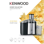 KENWOOD Juicer 300W Stainless Steel Juice Extractor with 65mm Wide Feed Tube,2 Speed, Transparent Juice Jug, Pulp Container, Anti Drip for Home, Office Restaurant & Cafeteria JEM01.000BK Silver/Black