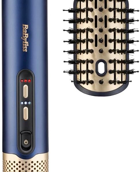BaByliss Air Wand 3-in-1 Hair Dryer | Straightener & Hot Air Brush with Ion Technology & High-Speed Digital Motor | Includes 2 Attachments | No Heat Damage - (AS6550SDE)