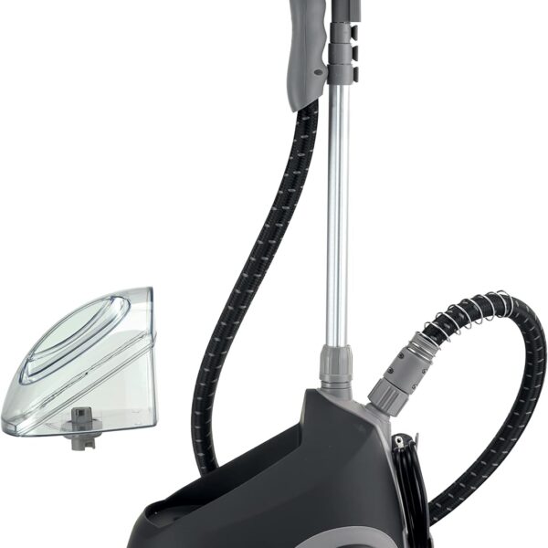 KENWOOD Garment Steamer 1500W with 2L Water Tank Capacity, Rotary Wheels, Folding Rack, Trouser Press, Glove GSP65.500BK Black