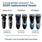 Philips Replacement Heads For Series 5000 Shavers, Sh50