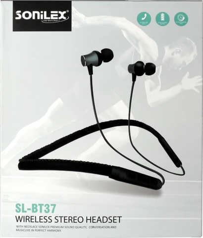 SOniLEX SL-BT37 Sports Neckband Earphones -music/calls controls -Gold Bluetooth Headset  (Gold, In the Ear)