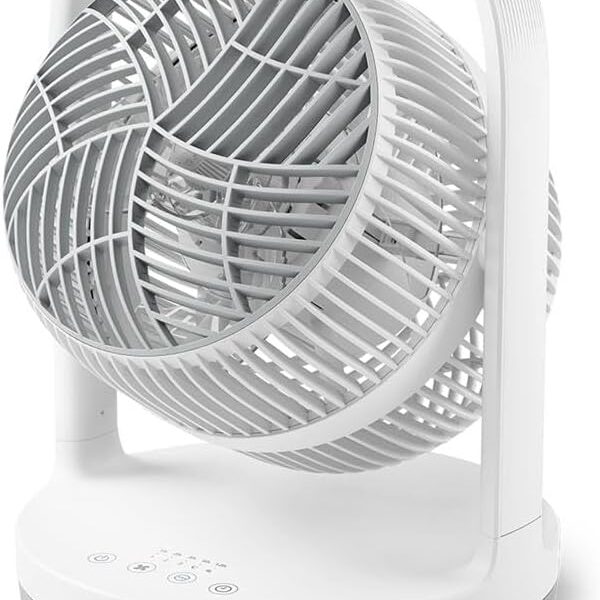 Philips Table Fan 2000 Series - Fan Airflow 738 m³/h, 22cm Head Diameter, 180° Tiltable, 3 Speeds, Sleep Mode, White - CX2050/00