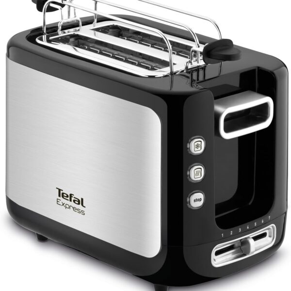 Tefal Toaster, Express Browning / Toasting, 2 Slots, Stainless Steel, Tt365027, Multi Color"Min 1 year manufacturer warranty"